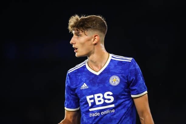 Ben Nelson of Leicester City during the Pre Season Friendly fixture between Leicester City and Villarreal at The King Power Stadium on August 4, 2021...