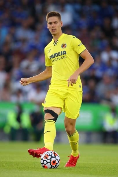 Juan Foyth of Villarreal CF during the Pre Season Friendly fixture between Leicester City and Villarreal at The King Power Stadium on August 4, 2021...