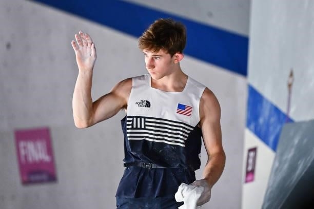 Colin DUFFY of USA during the Men's Combined, Bouldering Qualification on August 5, 2021 in Tokyo, Japan.