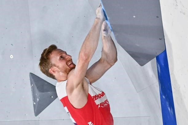 Jakob SCHUBERT of Austria during the Men's Combined, Bouldering Qualification on August 5, 2021 in Tokyo, Japan.