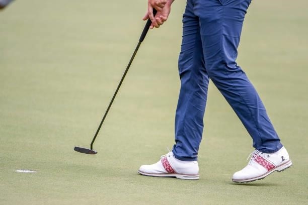 Cameron Smiths shoes at the 18th green during the second round of the World Golf Championships-FedEx St. Jude Invitational at TPC Southwind on August...