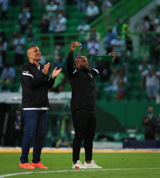 Jorge Fonseca of Sporting CP with Bronze Medal Tokyo Olympic Games during the Liga Bwin match between Sporting CP and FC Vizela at Estadio Jose...