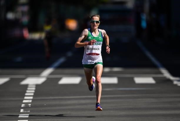 Hokkaido , Japan - 7 August 2021; Fionnuala McCormack of Ireland on her way to finishing 25th in the women's marathon at Sapporo Odori Park on day 15...