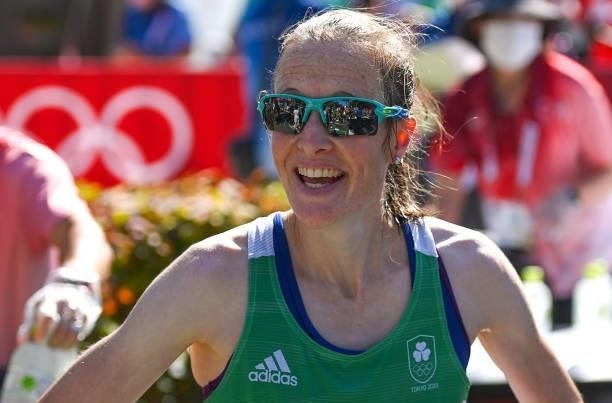Hokkaido , Japan - 7 August 2021; Fionnuala McCormack of Ireland after finishing 25th in the women's marathon at Sapporo Odori Park on day 15 during...