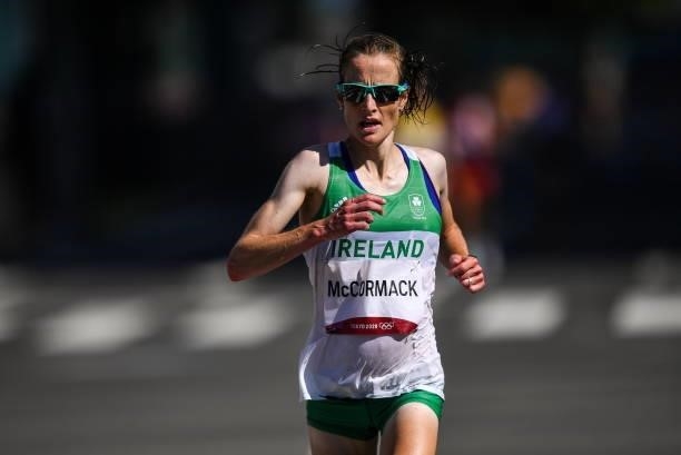 Hokkaido , Japan - 7 August 2021; Fionnuala McCormack of Ireland on her way to finishing 25th in the women's marathon at Sapporo Odori Park on day 15...