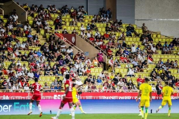 Illustration Stands during the Ligue 1 football match between Monaco and Nantes at Stade Louis II on August 6, 2021 in Monaco, Monaco.