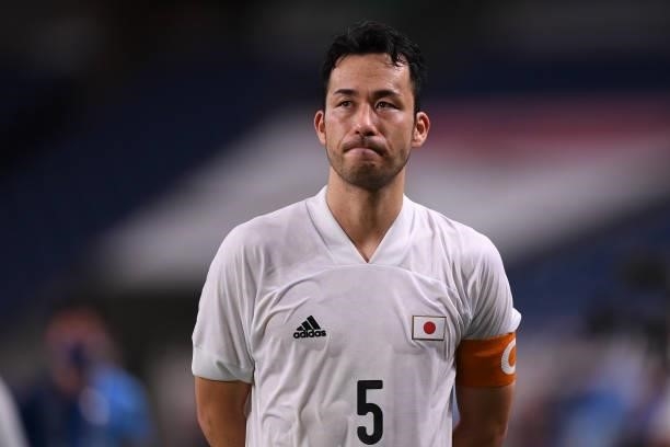 Maya Yoshida, captain of Japan regrets the loss during the Men's 3rd place match between Mexico and Japan on Day 14 of the Tokyo 2020 Olympic Games...