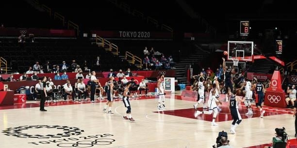 Tokyo , Japan - 7 August 2021; A general view of the action during the men's gold medal match between the USA and France at the Saitama Super Arena...