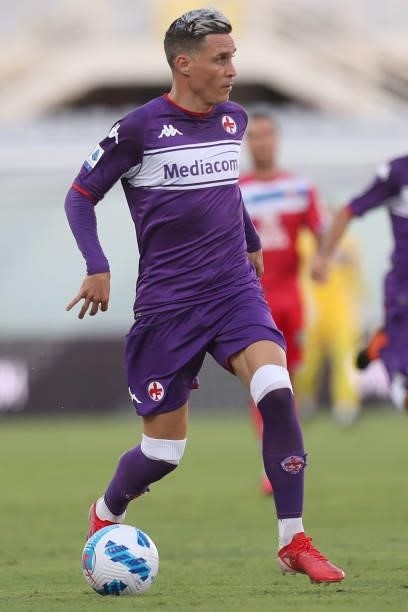 Jose' Maria Callejon of ACF Fiorentina in action during the Pre-Season Friendly match between ACF Fiorentina v Espanyol at Artemio Franchi on August...