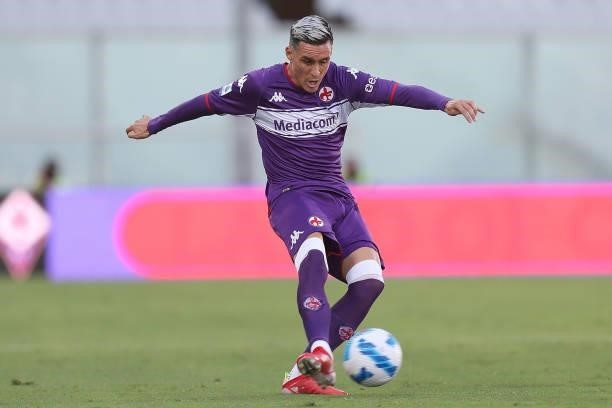 Jose' Maria Callejon of ACF Fiorentina in action during the Pre-Season Friendly match between ACF Fiorentina v Espanyol at Artemio Franchi on August...