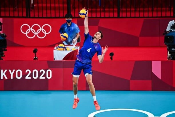 Jean PATRY of France during the Men's Final match between ROC and France at Ariake Arena on August 7, 2021 in Tokyo, Japan.