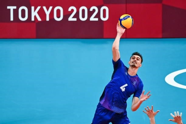Jean PATRY of France during the Men's Final match between ROC and France at Ariake Arena on August 7, 2021 in Tokyo, Japan.