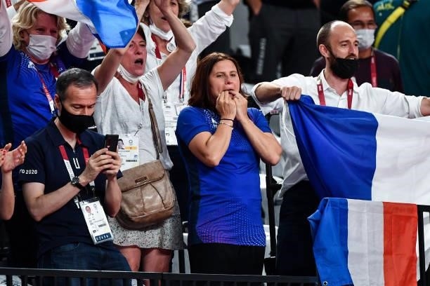 Roxana MARACINEANU sports minister during the Men's Final match between ROC and France at Ariake Arena on August 7, 2021 in Tokyo, Japan.