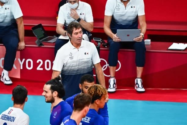 Laurent TILLIE coach of France during the Men's Final match between ROC and France at Ariake Arena on August 7, 2021 in Tokyo, Japan.