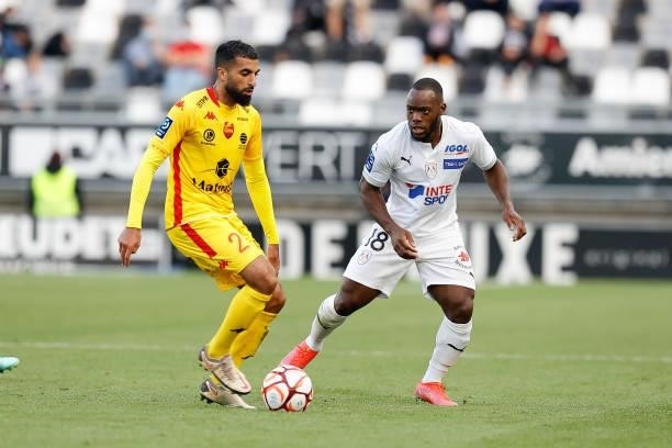 Yassine BAHASSA of QUEVILLY-ROUEN,of Amiens during the Ligue 2 BKT football match between Amiens and Quevilly at Stade de la Licorne on August 7,...