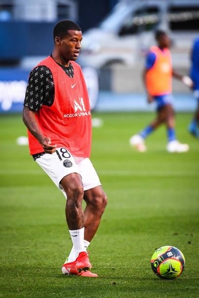 Georginio WIJNALDUM of PSG during the Ligue 1 football match between Troyes and Paris at Stade de l'Aube on August 7, 2021 in Troyes, France.