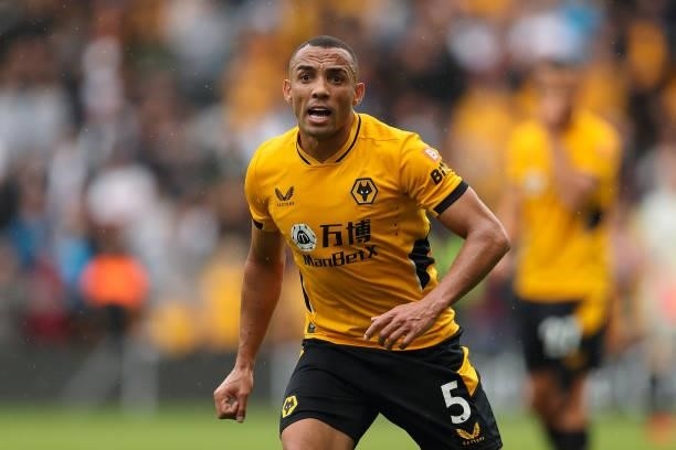Marcal of Wolverhampton Wanderers during the pre season friendly between Wolverhampton Wanderers and Celta Vigo at Molineux on August 7, 2021 in...
