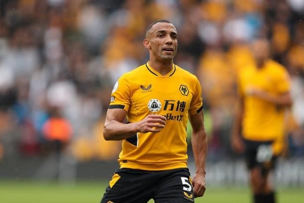 Marcal of Wolverhampton Wanderers during the pre season friendly between Wolverhampton Wanderers and Celta Vigo at Molineux on August 7, 2021 in...