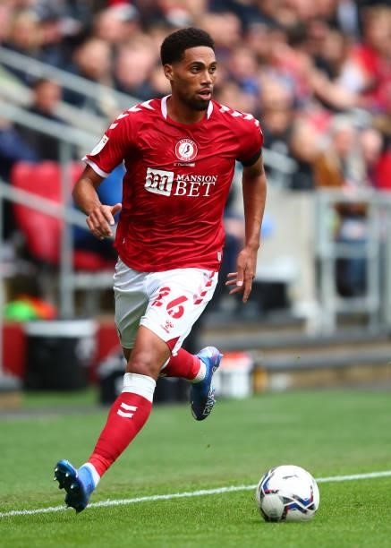Zak Vyner of Bristol City during the Sky Bet Championship match between Bristol City and Blackpool at Ashton Gate on August 7, 2021 in Bristol,...