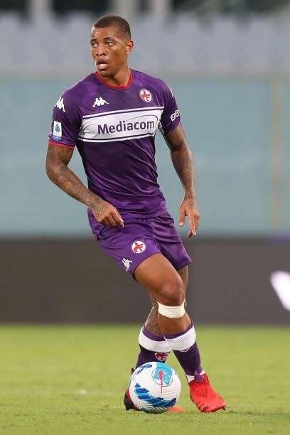 Igor of ACF Fiorentina in action during the Pre-Season Friendly match between ACF Fiorentina v Espanyol at Artemio Franchi on August 7, 2021 in...