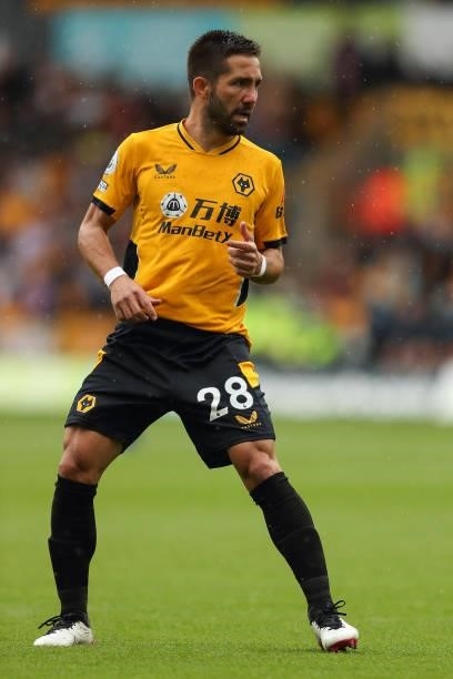 Joao Moutinho of Wolverhampton Wanderers during the pre season friendly between Wolverhampton Wanderers and Celta Vigo at Molineux on August 7, 2021...