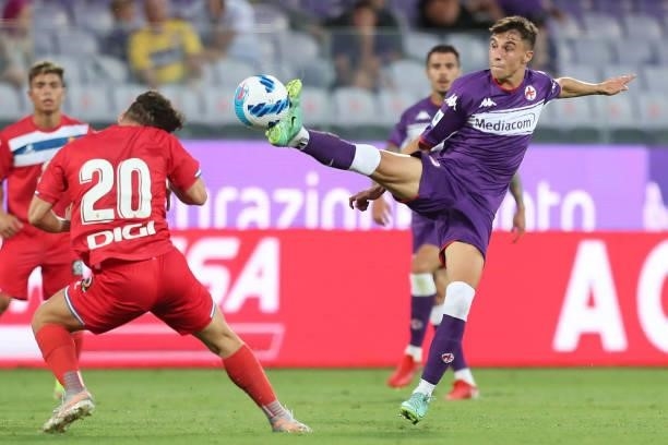 Alessandro Bianco of ACF Fiorentina in action during the Pre-Season Friendly match between ACF Fiorentina v Espanyol at Artemio Franchi on August 7,...
