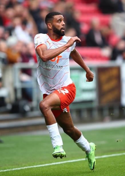 Hamilton of Blackpool during the Sky Bet Championship match between Bristol City and Blackpool at Ashton Gate on August 7, 2021 in Bristol, England.