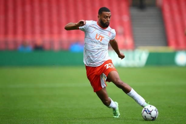 Hamilton of Blackpool during the Sky Bet Championship match between Bristol City and Blackpool at Ashton Gate on August 7, 2021 in Bristol, England.