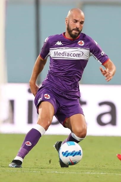 Riccardo Saponara of ACF Fiorentina in action during the Pre-Season Friendly match between ACF Fiorentina v Espanyol at Artemio Franchi on August 7,...