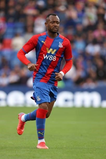 Jordan Ayew of Crystal Palace during the Pre-Season Friendly between Crystal Palace v Watford at Selhurst Park on August 7, 2021 in London, England.