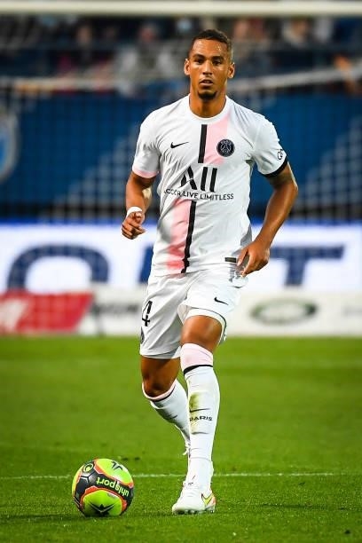 Thilo KEHRER of PSG during the Ligue 1 football match between Troyes and Paris at Stade de l'Aube on August 7, 2021 in Troyes, France.