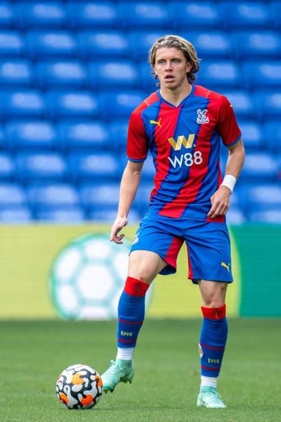 Conor Gallagher of Crystal Palace control ball during the Pre-Season Friendly between Crystal Palace and Watford at Selhurst Park on August 7, 2021...