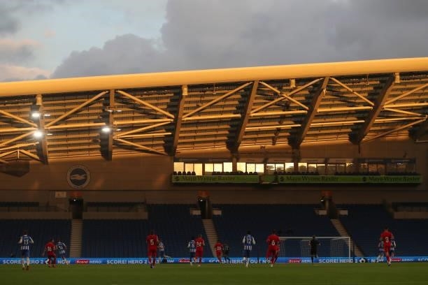 A general view during the Pre Season Friendly Match between Brighton & Hove Albion and Getafe at American Express Community Stadium on August 7, 2021...