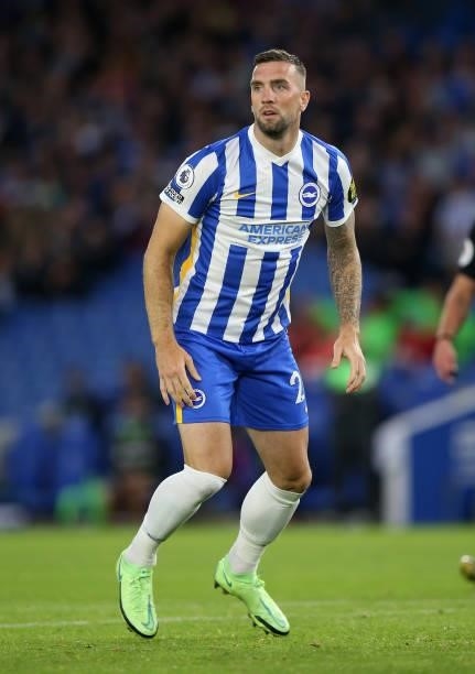 Shane Duffy of Brighton during the Pre Season Friendly Match between Brighton & Hove Albion and Getafe at American Express Community Stadium on...