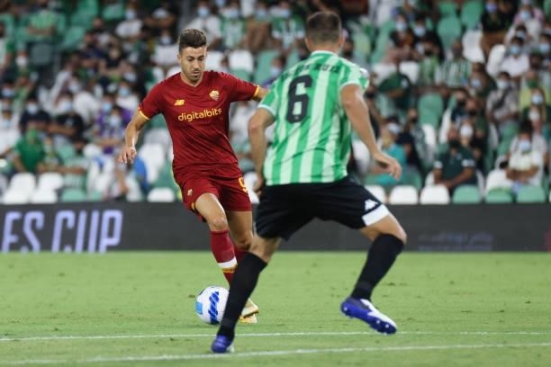 Stephan El Shaarawy of AS Roma during the pre-season friendly match between Real Betis and AS Roma at Benito Villamarin in Seville, Spain, on August...
