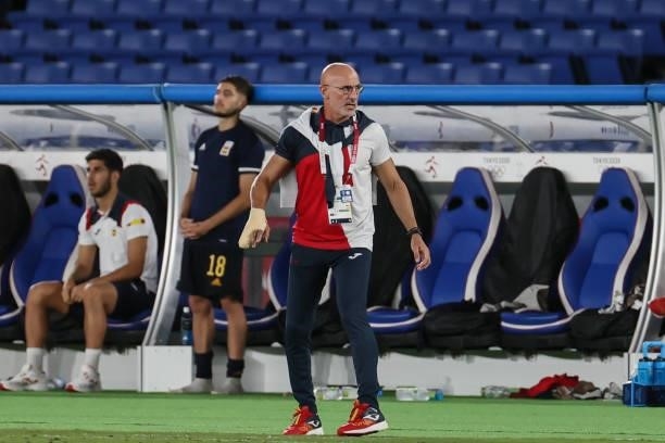 Head Coach Luis de la FUENTE CASTILLO Peter of Team Spain during the match between Brazil and Spain on day Fifteenth of the Tokyo 2020 Olympic Games...