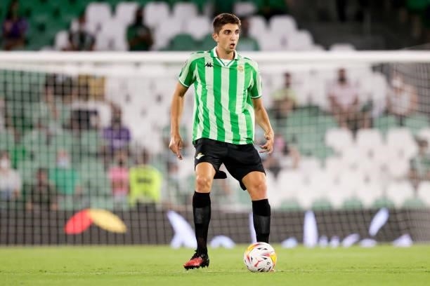 Edgar Gonzalez of Real Betis during the Club Friendly match between Real Betis Sevilla v AS Roma at the Estadio Benito Villamarin on August 7, 2021...