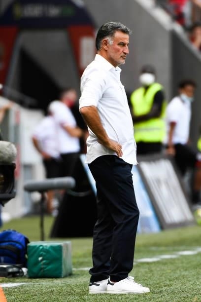 Christophe GALTIER head coach of Nice during the Ligue 1 football match between Monaco and Nantes at Stade Louis II on August 8, 2021