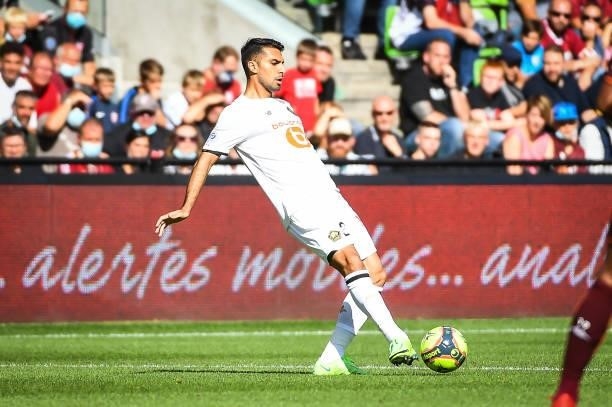 Zeki CELIK of Lille during the Ligue 1 football match between Metz and Lille at Stade Saint-Symphorien on August 8, 2021 in Metz, France.