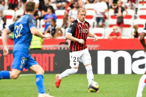 Melvin BARD of Nice during the Ligue 1 football match between Monaco and Nantes at Stade Louis II on August 8, 2021