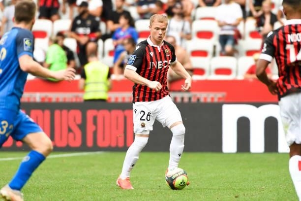Melvin BARD of Nice during the Ligue 1 football match between Monaco and Nantes at Stade Louis II on August 8, 2021