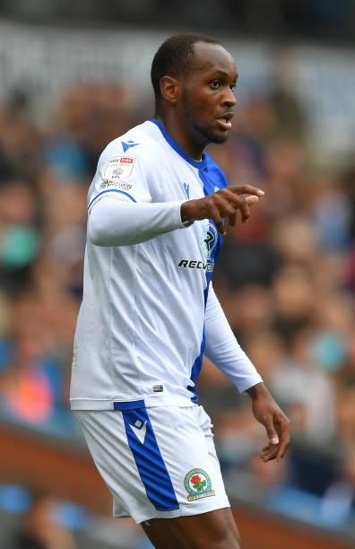 Blackburn Rovers' Ryan Nyambe during the Sky Bet Championship match between Blackburn Rovers and Swansea City at Ewood Park on August 7, 2021 in...