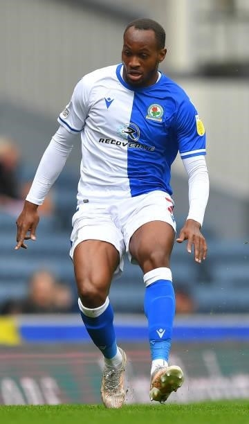 Blackburn Rovers' Ryan Nyambe during the Sky Bet Championship match between Blackburn Rovers and Swansea City at Ewood Park on August 7, 2021 in...