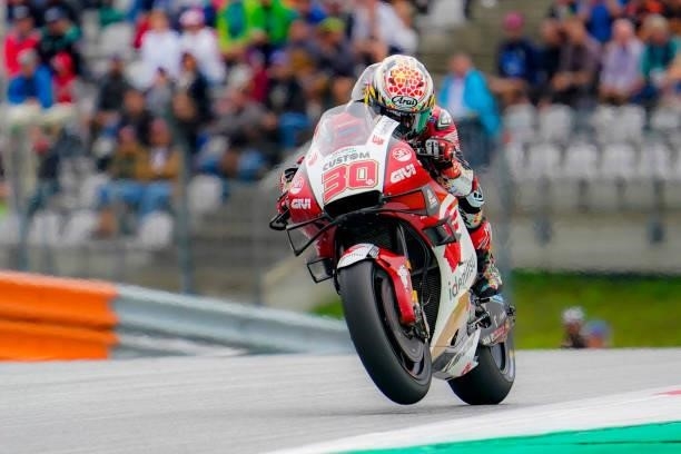 Takaaki Nakagami of Japan and LCR Honda during the MotoGP of Styria - Race at Red Bull Ring on August 8, 2021 in Spielberg, Austria.