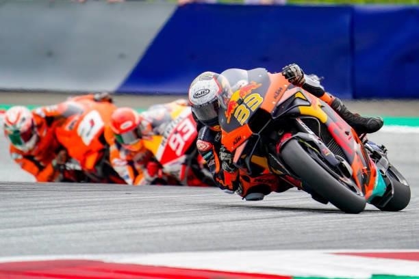 Brad Binder of South Africa and Red Bull KTM Factory Racing during the MotoGP of Styria - Race at Red Bull Ring on August 8, 2021 in Spielberg,...