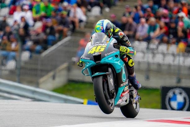 Valentino Rossi of Italy and Petronas STR during the MotoGP of Styria - Race at Red Bull Ring on August 8, 2021 in Spielberg, Austria.