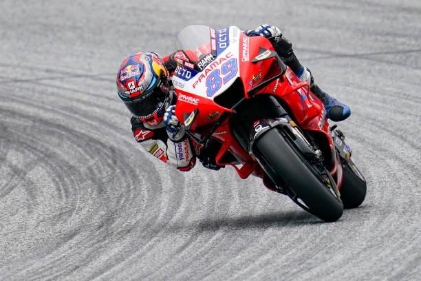 Jorge Martin of Spain and Pramac Racing during the MotoGP of Styria - Race at Red Bull Ring on August 8, 2021 in Spielberg, Austria.