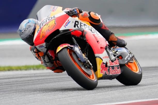 Pol Espargaro of Spain and Repsol Honda Team during the MotoGP of Styria - Race at Red Bull Ring on August 8, 2021 in Spielberg, Austria.