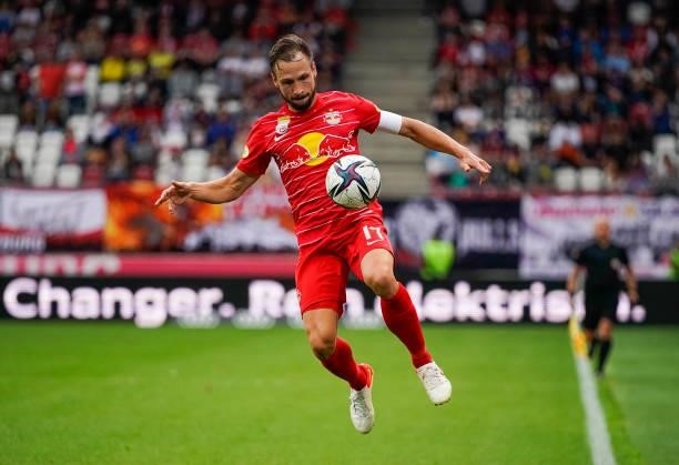 Andreas Ulmer of FC Red Bull Salzburg in action during the Admiral Bundesliga match between FC Red Bull Salzburg and Austria Wien at the Red Bull...