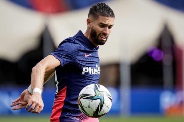 Yannick Carrasco of Atletico Madrid during the Club Friendly match between Feyenoord v Atletico Madrid at the Stadium Feijenoord on August 8, 2021 in...